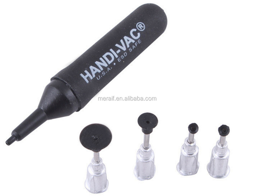 оптовая ручка HANDI-VAC всасывания вакуума IC оборудует черную мини противостатическую ручку вакуума ESD с 3 всасывающими водосборниками IC SMD комплектует вверх ручку